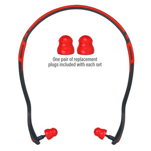 PIP Red/Gray Banded Ear Plugs - Polyurethane Foam - NRR (Noise Reduction Rating) 24 - BHP Safety Products