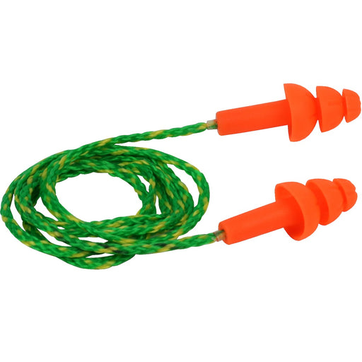 PIP Reusable Thermoplastic Rubber (TPR) Corded Ear Plugs - NRR 25 - 100 Pair/Box - BHP Safety Products