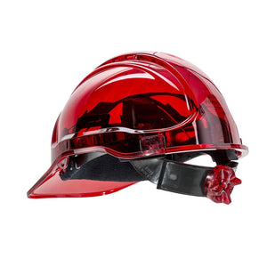 Portwest PV60 Peak View Vented Hard Hat with 6 Point Ratchet in Translucent Hi Vis Colors ANSI/ISEA Z89.1 TYPE II (Class C) - BHP Safety Products