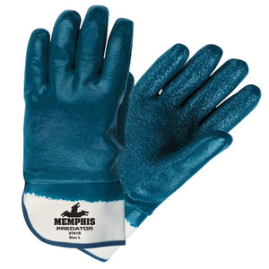Predator Work Gloves 9761R, Fully Coated Rough Grip, Jersey Lining and Safety Cuff (12 Pair) - BHP Safety Products