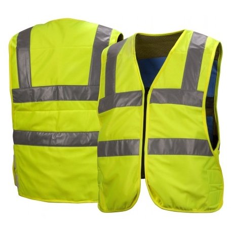 Pyramex CV200 ANSI Class 2 Evaporative Cooling Vest , Hi-Vis Lime, 1/Each - BHP Safety Products