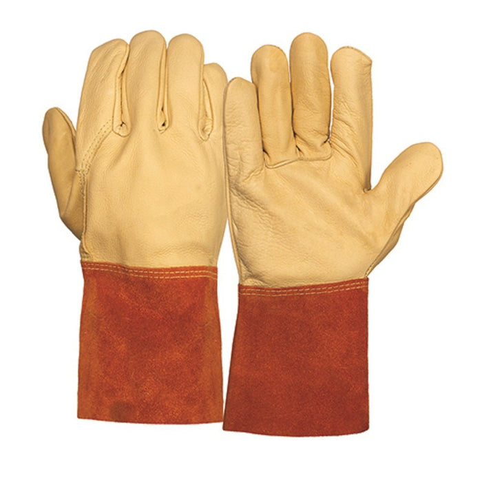 Pyramex Grain/Split Cowhide Leather Welding Gloves GL6001W (12 Pair) - BHP Safety Products