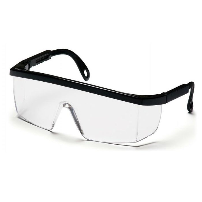 Pyramex Integra Safety Glasses, Clear Lens with Black Frame, SB410S, 1 Pair - BHP Safety Products