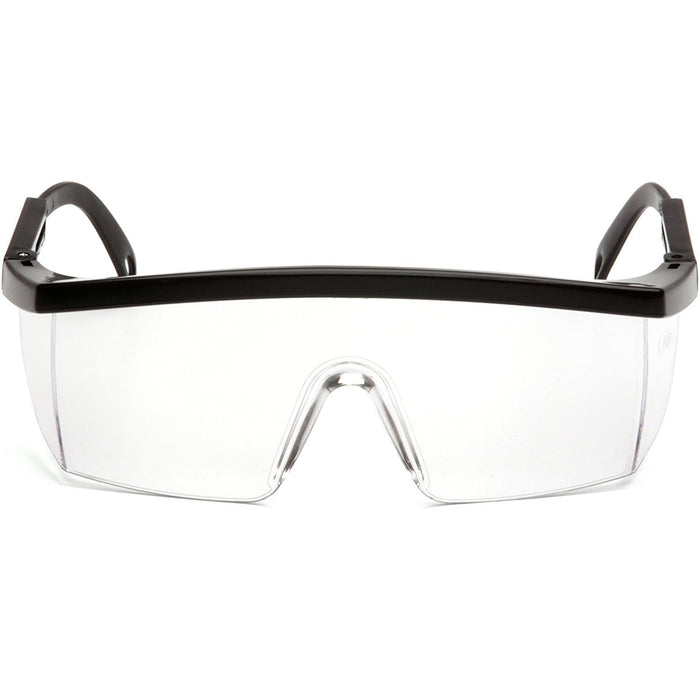 Pyramex Integra Safety Glasses, Clear Lens with Black Frame, SB410S, 1 Pair - BHP Safety Products