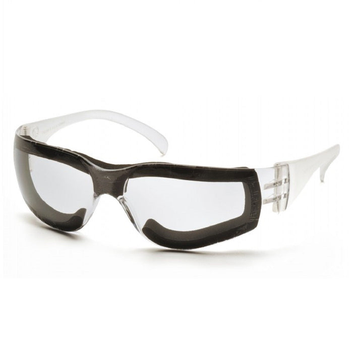 Pyramex Intruder Safety Glasses with Full Foam Padding, Clear Anti-Fog Lens, S4110STFP, 1 Pair - BHP Safety Products