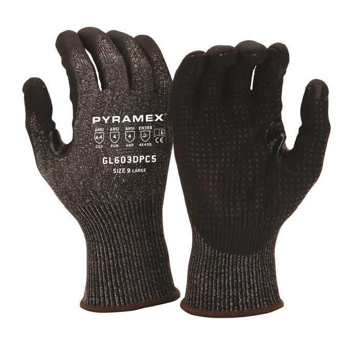 Pyramex Micro-Foam Nitrile Coated Cut Resistant Gloves GL603DPC5 (12 Pair) - BHP Safety Products