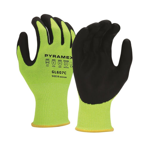 Pyramex Micro-Foam Nitrile Coated Cut Resistant Work Gloves GL607C (12 Pair) - BHP Safety Products