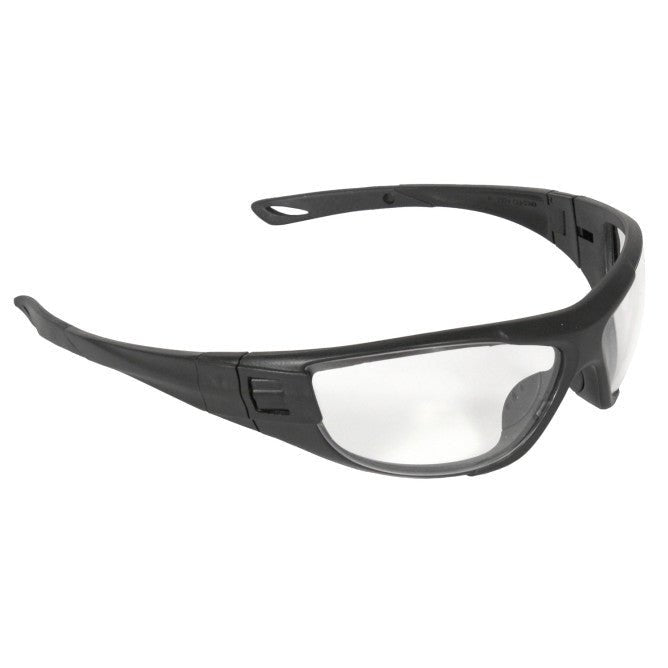 Radians Cuatro 4-in-1 Foam Lined Safety Glasses/Goggle with Clear Anti-Fog Lens, Interchangable Headstrap & Temples, CT1-11 (1 Pair) - BHP Safety Products