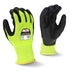Radians RWG564 AXIS ANSI Cut Protection Level A4 Black Foam Nitrile Coated Work Glove, Hi-Vis Green - BHP Safety Products