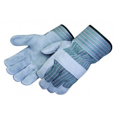 Regular Shoulder Split Leather Palm Glove with Green Fabric Back, Large, 3260SQ/G - BHP Safety Products