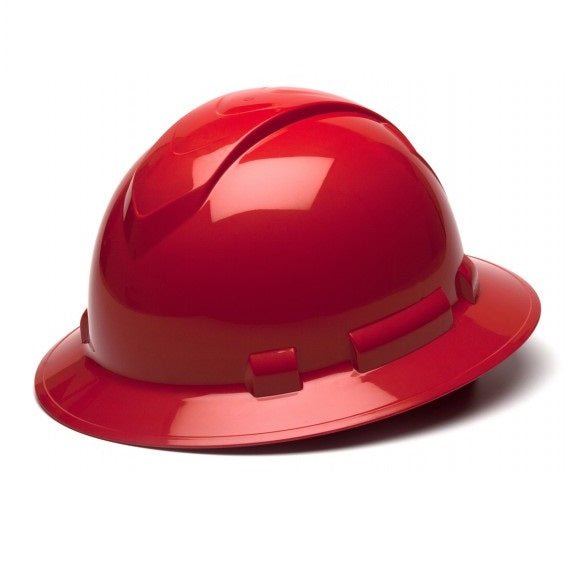 Ridgeline Full Brim Hard Hat with 4-Point Ratchet Suspension - BHP Safety Products