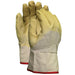 Rubber Coated Canvas Work Gloves Crinkle Texture Finish with Safety Cuff, Large (12 Pairs) - BHP Safety Products