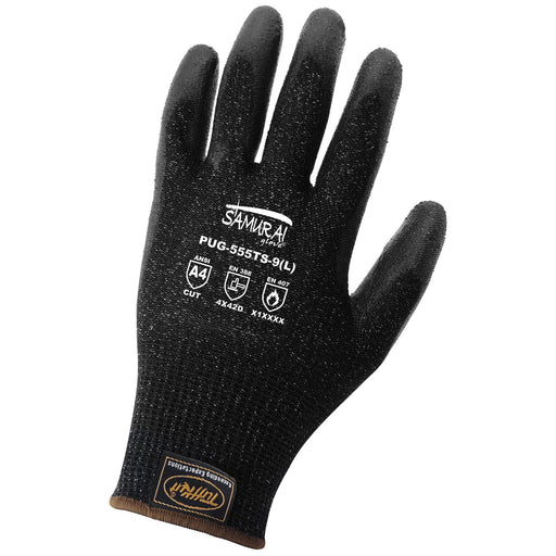 Samuari ANSI A4 Cut Resistant, Polyurethane Coated Work Gloves, PUG-555TS - BHP Safety Products