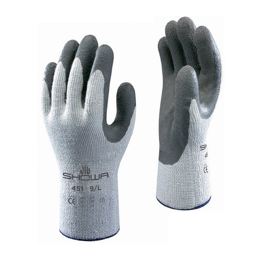 Showa 451 Palm-Dipped Rubber Coating Work Gloves with 10 Gauge Insulated Seamless Liner for Winter Weather - BHP Safety Products