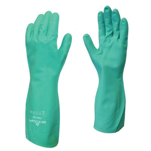 Showa 730 Cotton Flock Lined Chemical Resistant, Nitrile Gloves - BHP Safety Products