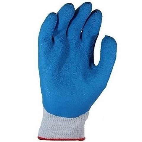 Global Glove® 300E Blue Etched Rubber Palm Coated Gloves, Large -  Dozen/Pairs.