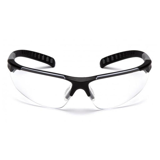 Sitecore Safety Glass, Clear H2MAX Anti-Fog Lens with Black and Gray Temples, SBG10110DTM, 1 Pair - BHP Safety Products