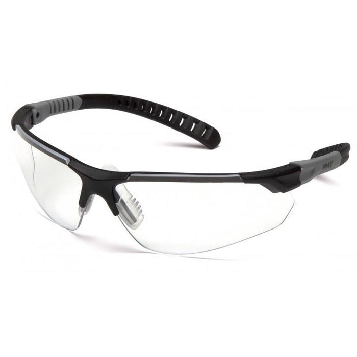 Sitecore Safety Glass, Clear H2MAX Anti-Fog Lens with Black and Gray Temples, SBG10110DTM, 1 Pair - BHP Safety Products