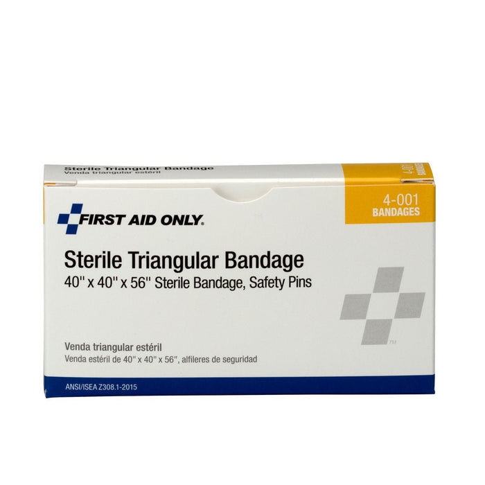Sterile Triangular Bandage with Safety Pins 40"x40"x56" (1 Per Box) - BHP Safety Products