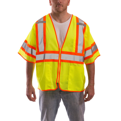 Tingley Job Sight Class 3 Two-Tone Mesh Vest V70332 (Fluorescent Yellow-Green) Double-Sized - BHP Safety Products