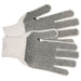 Two Side Dotted Cotton / Polyester String Knit Glove, White (1 Dozen) - BHP Safety Products