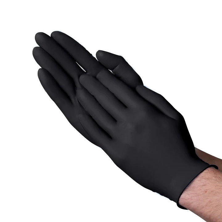 VGuard A19A3 Black Nitrile Powder Free Exam Gloves, 7 MIL (100 Gloves per Box) - BHP Safety Products
