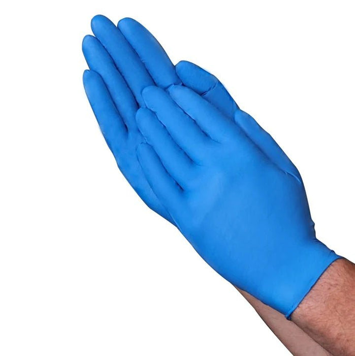 VGuard A1EA2 Blue Nitrile Powder Free Exam Gloves, 6 MIL, Chemo Rated (100 Gloves per Box) - BHP Safety Products