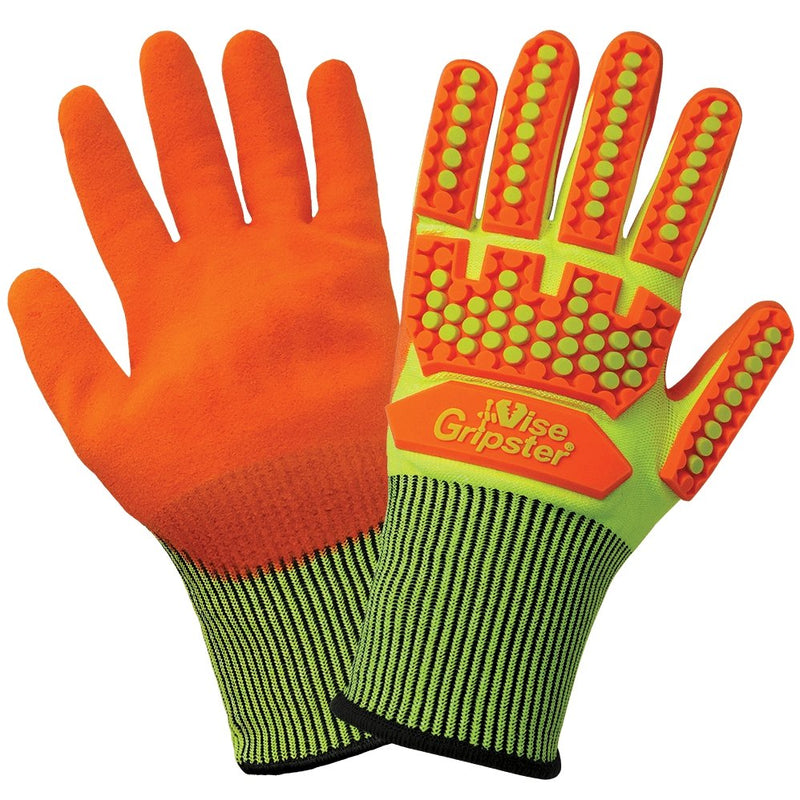 Global Glove Tsunami Grip Mach Finish Nitrile Coated Gloves - Large - 500MF