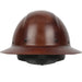 Wolfjaw Full Brim Hard Hat with Fiberglass Shell, 8 Point Ratchet Suspension, Natural Brown - BHP Safety Products