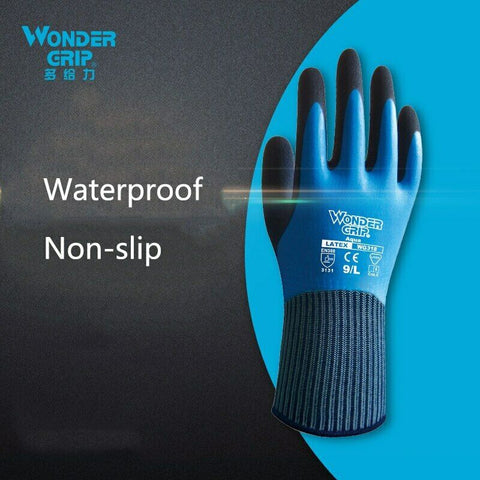 Wonder Grip WG-318 Aqua, 100% Waterproof Work Gloves, Double Dipped La –  BHP Safety Products