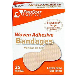Woven Adhesive Fingertip Bandage, Regular Size, 40 Count/Box - BHP Safety Products