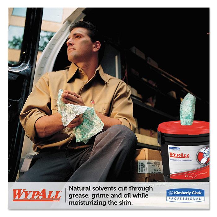 Wypall Waterless Industrial Cleaning Wipes, Cloth - 9.5" X 12" - 75 Count - BHP Safety Products